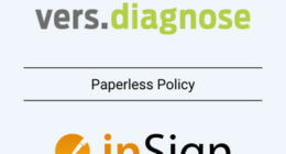 Cooperation with vers.diagnose: Paperless policy with inSign