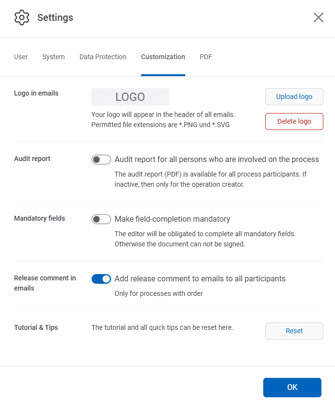 Settings-Customization