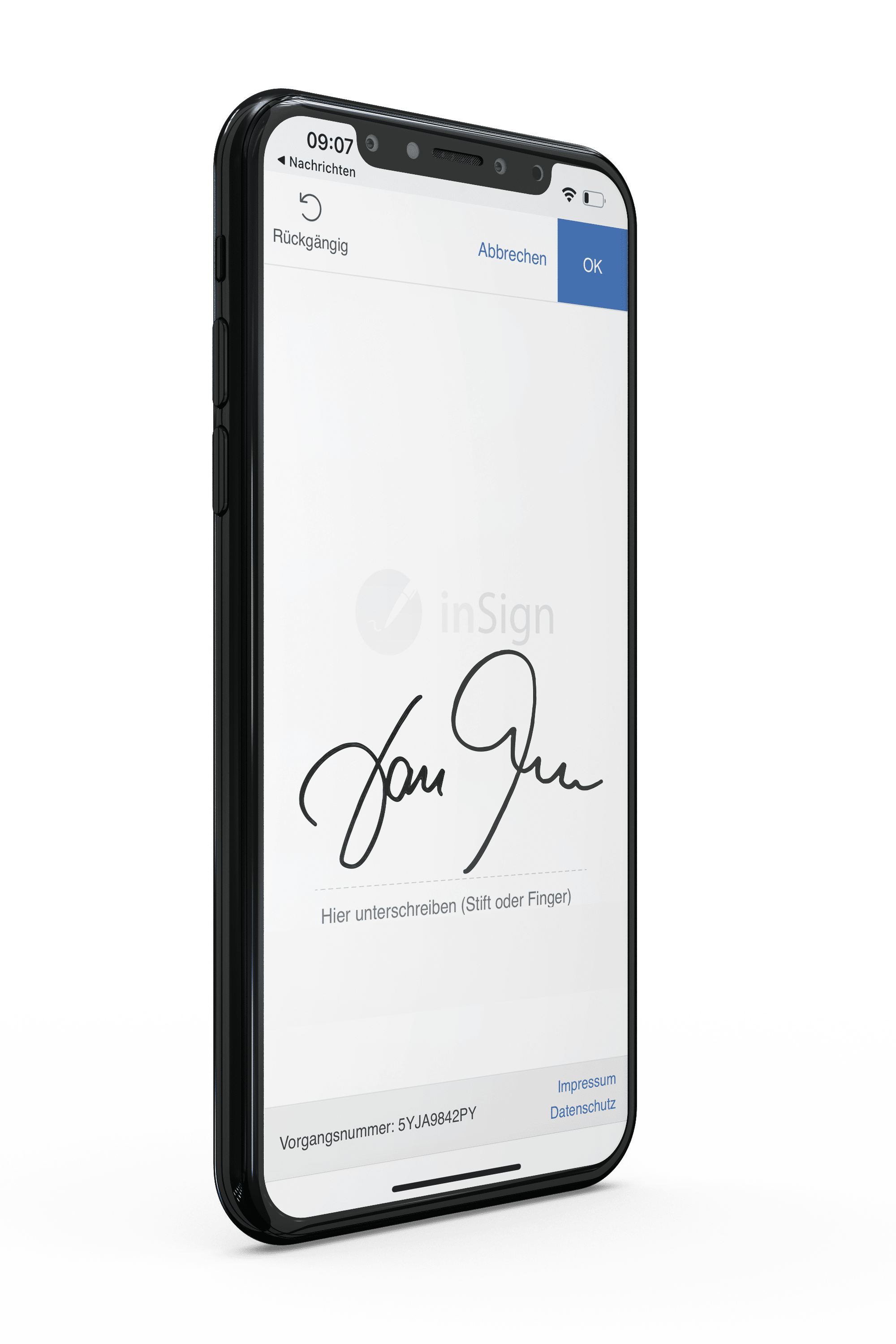 Electronic signature mobile phone